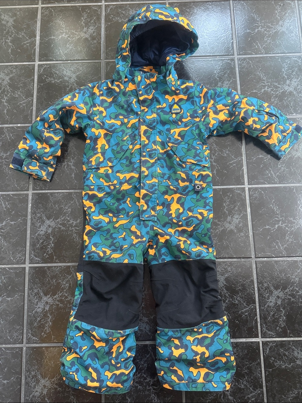 Burton Kids One-Piece Snowsuit in Kelp Camo